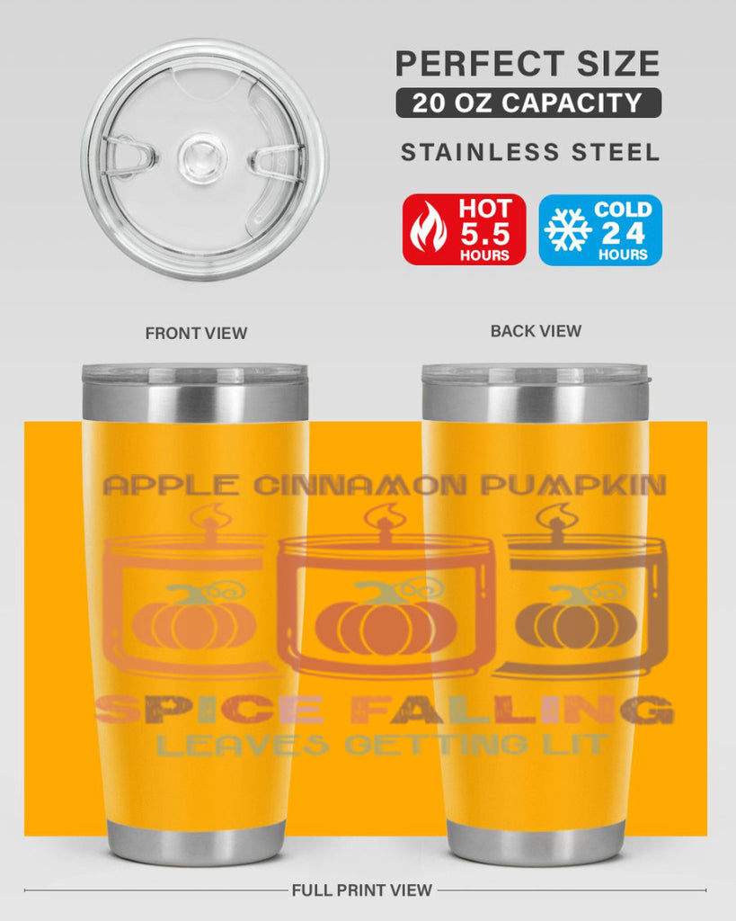 Apple Cinnamon Pumpkin Spice Falling Leaves Getting Lit 11#- fall- Tumbler