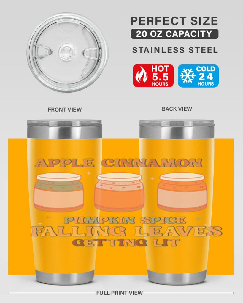 Apple Cinnamon Pumpkin Spice Falling Leaves Getting Lit 12#- fall- Tumbler