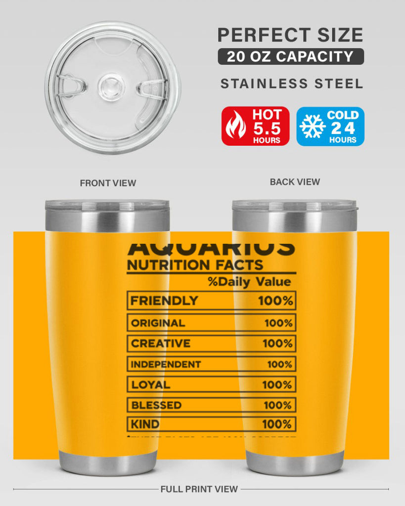 Aquarius Nutrition Facts 67#- zodiac- Tumbler
