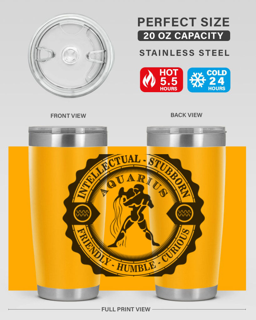 Aquarius balck 44#- zodiac- Tumbler