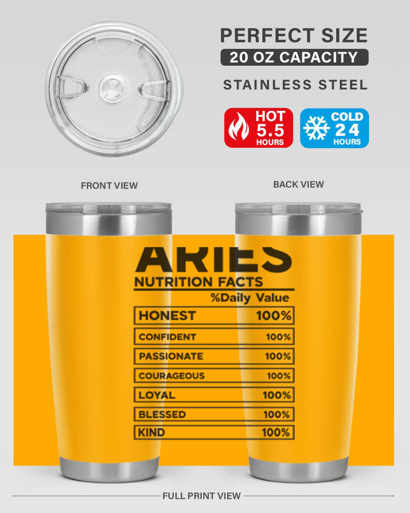 Aries Nutrition Facts 97#- zodiac- Tumbler