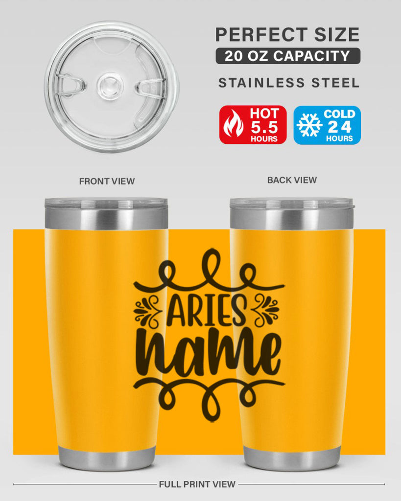 Ariesname 112#- zodiac- Tumbler