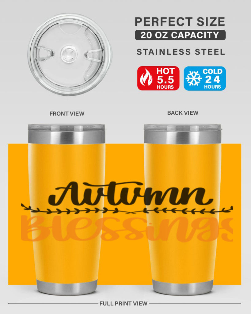 Autumn Blessings 473#- fall- Tumbler