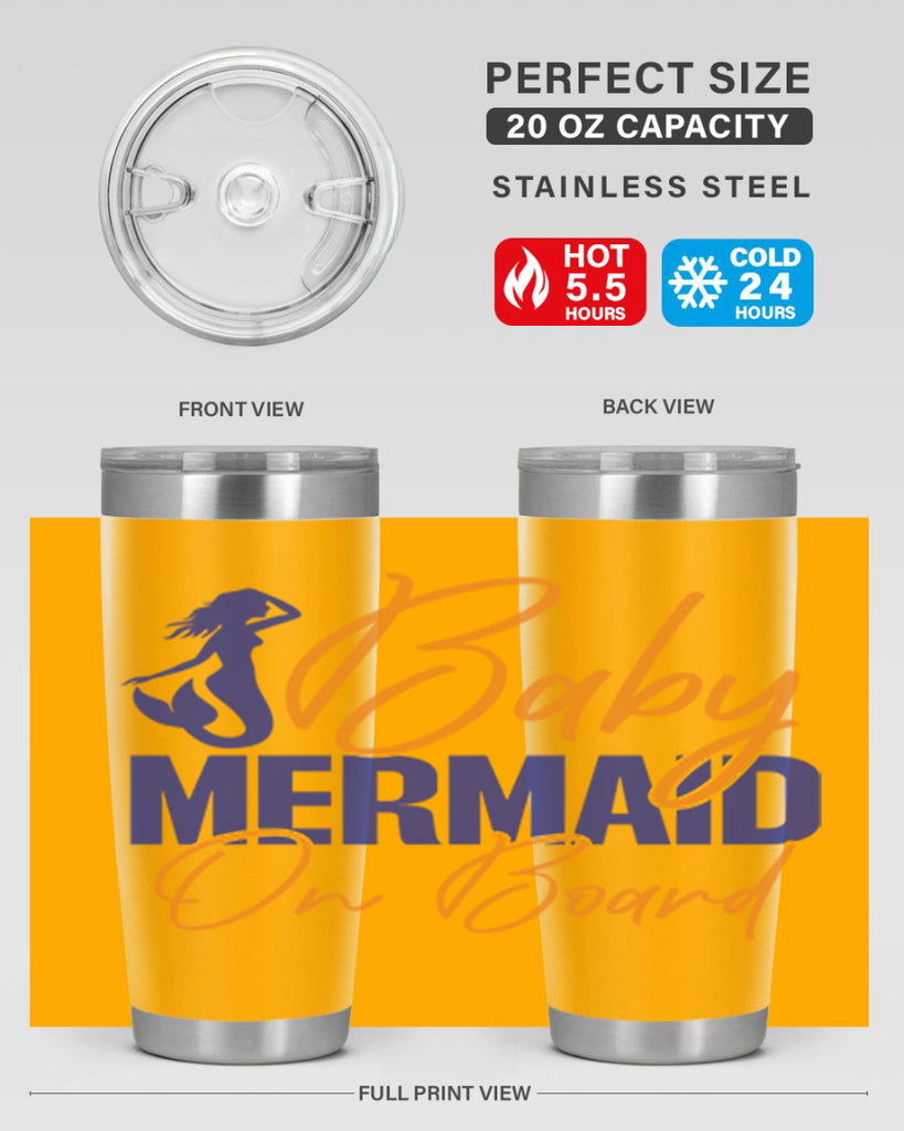 Baby Mermaid on Board 20#- mermaid- Tumbler