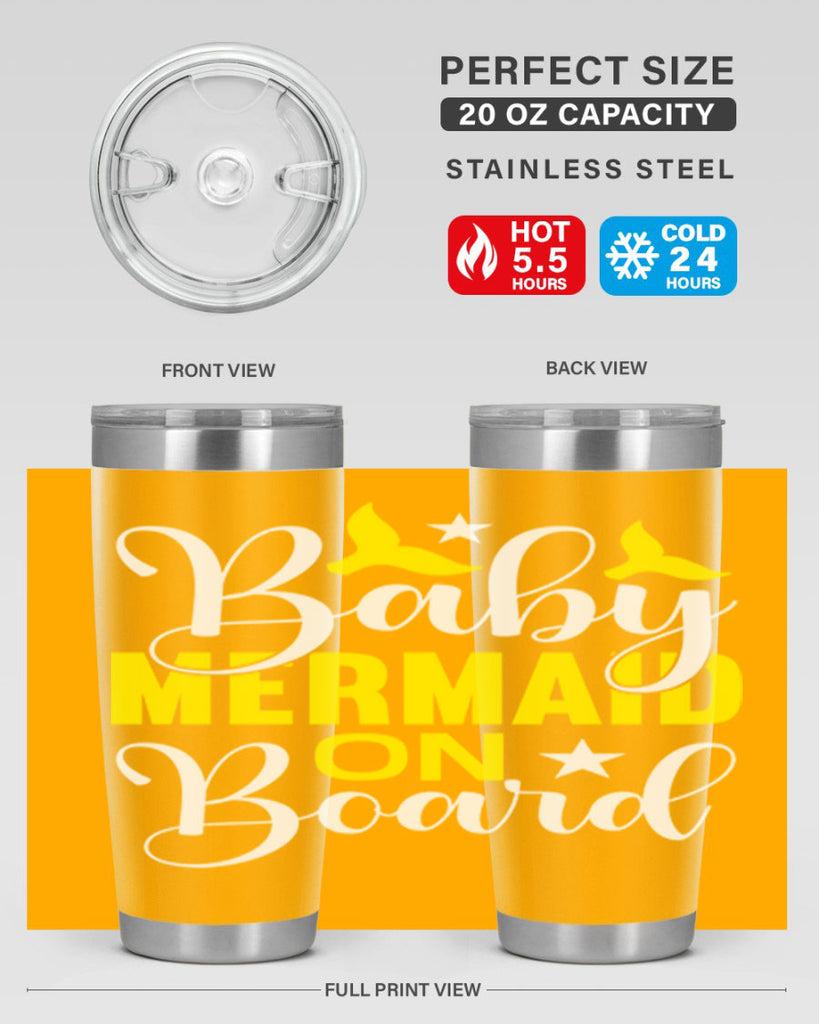 Baby Mermaid on Board 21#- mermaid- Tumbler