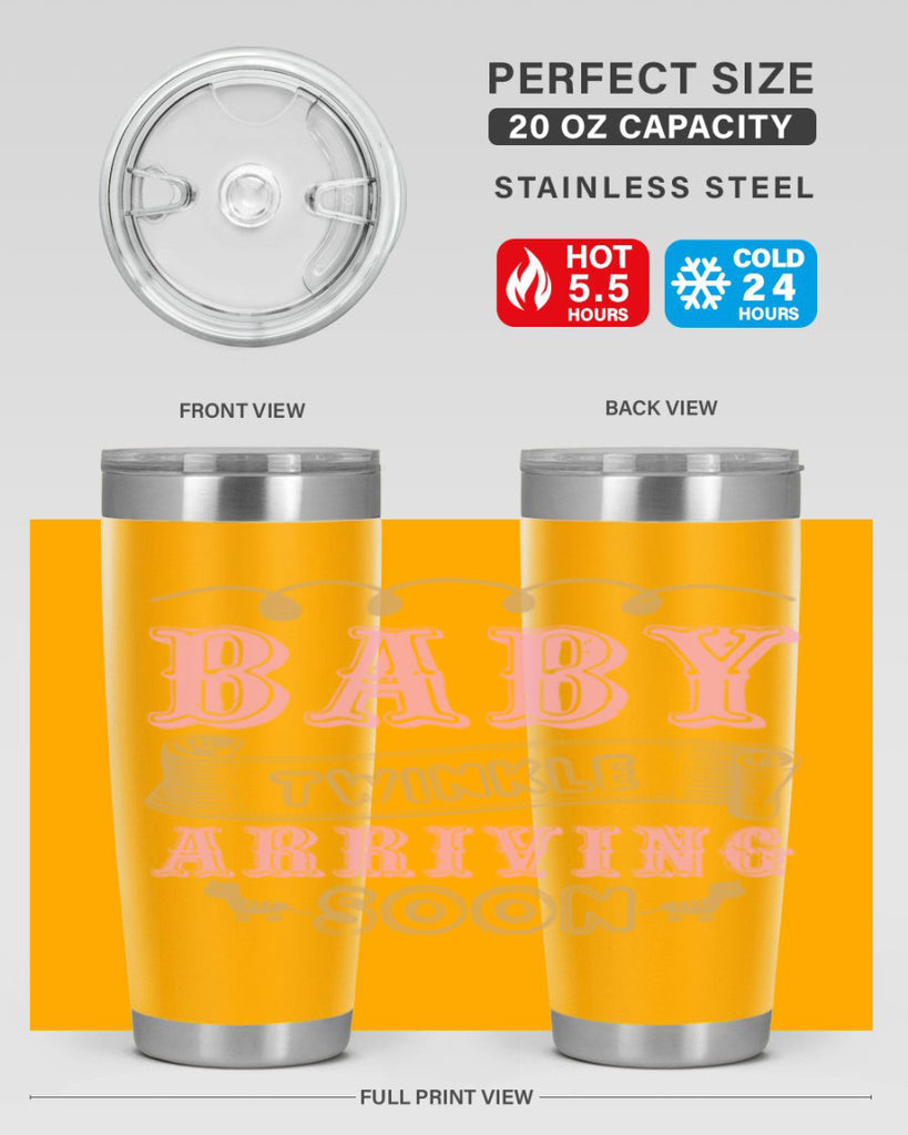 Baby Rwinkle arriving soon Style 48#- baby shower- tumbler