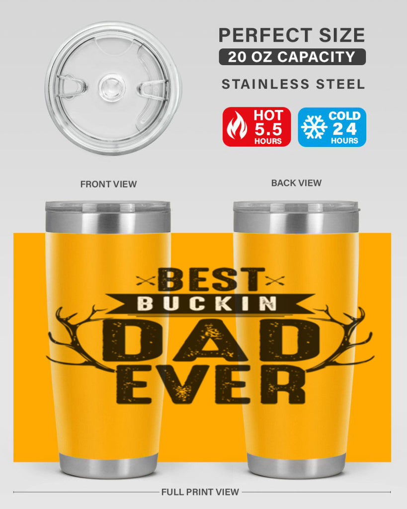 Best Buckin Dad ever 48#- dad- Tumbler