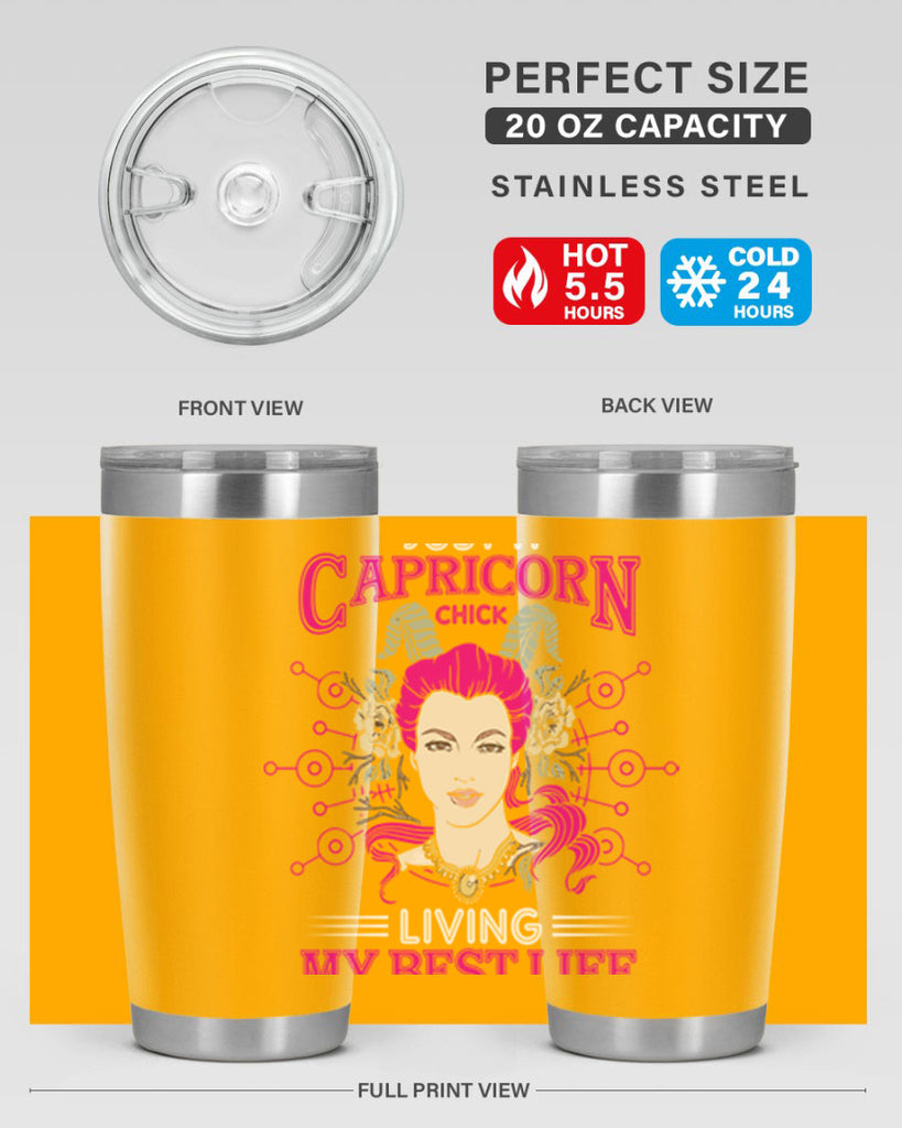 Capricorn chick 193#- zodiac- Tumbler