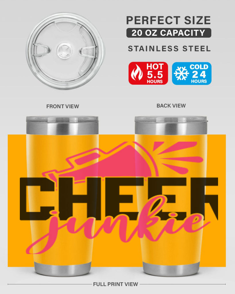 Cheer junkie 1390#- cheer- Tumbler