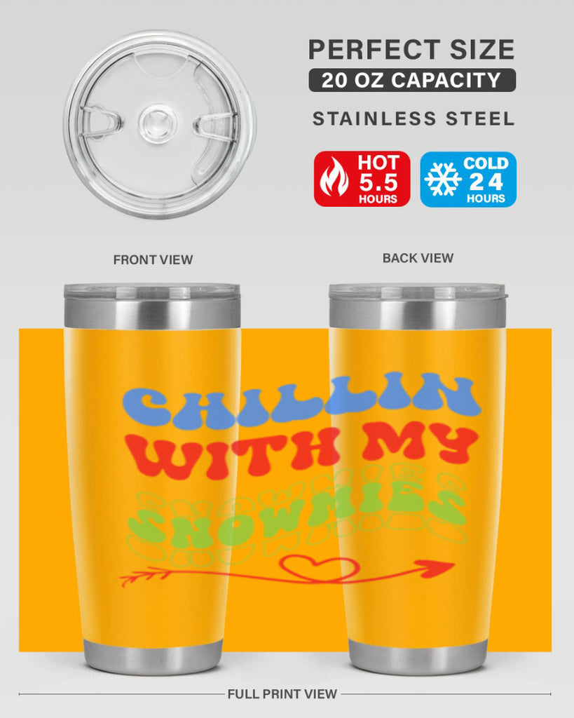 Chillin with my snowmies 42#- winter- Tumbler