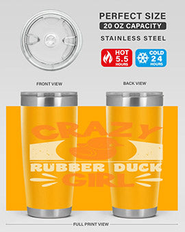 Crazy Rubber Duck Girl Style 4#- duck- Tumbler