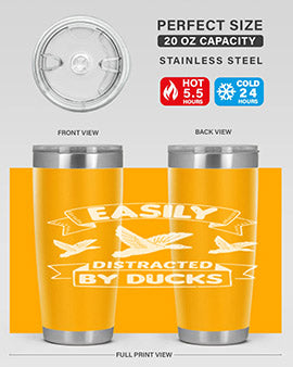 Easily Distracted By Ducks Style 48#- duck- Tumbler