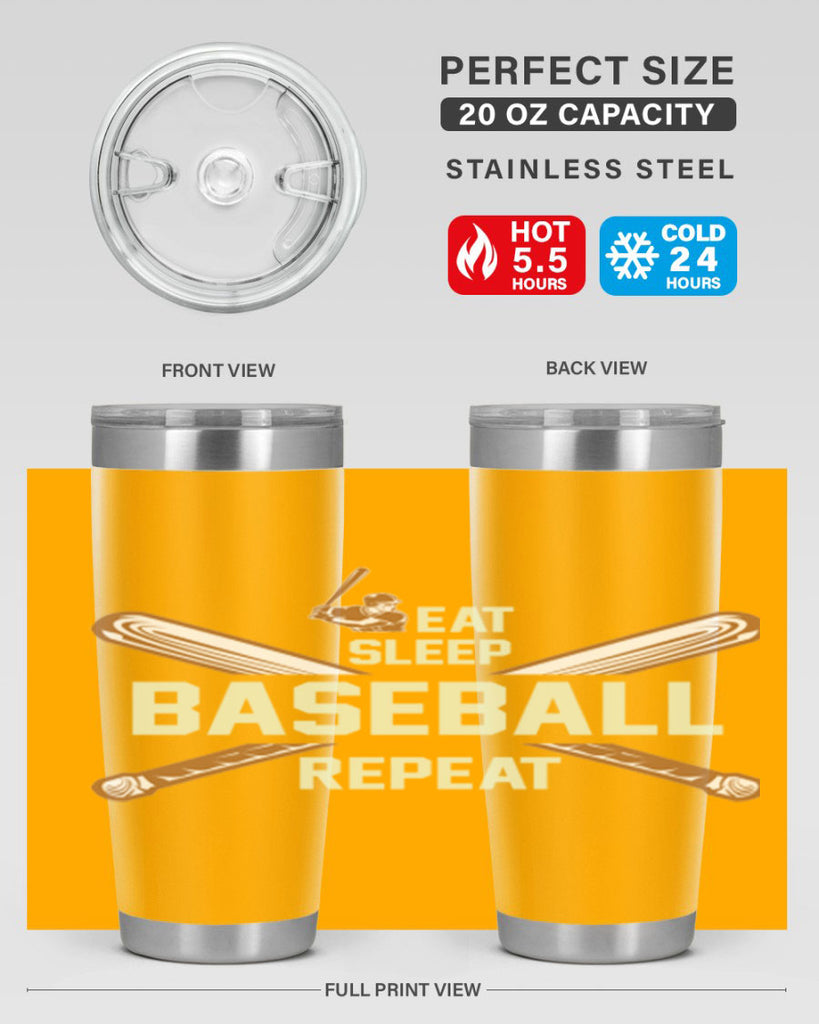 Eat 1285#- baseball- Tumbler