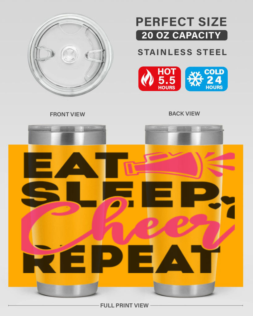 Eat Sleep Cheer Repeate 1315#- cheer- Tumbler