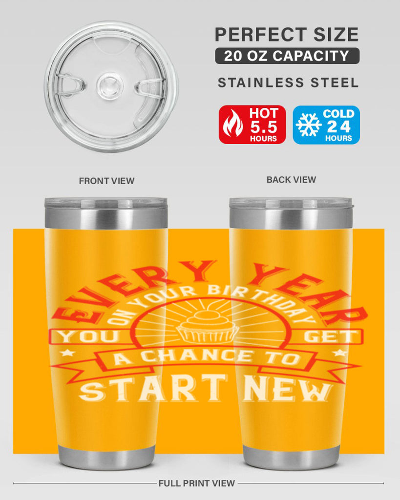Every year on your birthday you get a chance to start new Style 86#- birthday- tumbler