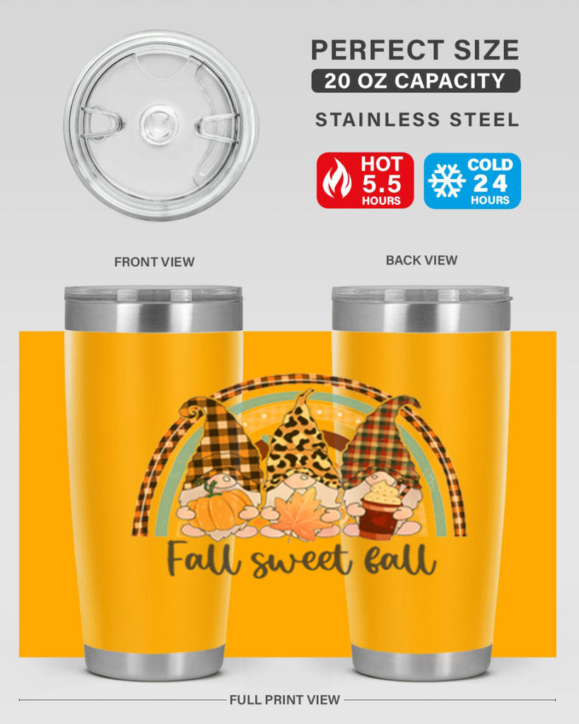 FallSweetFallGnomeRainbow 162#- fall- Tumbler