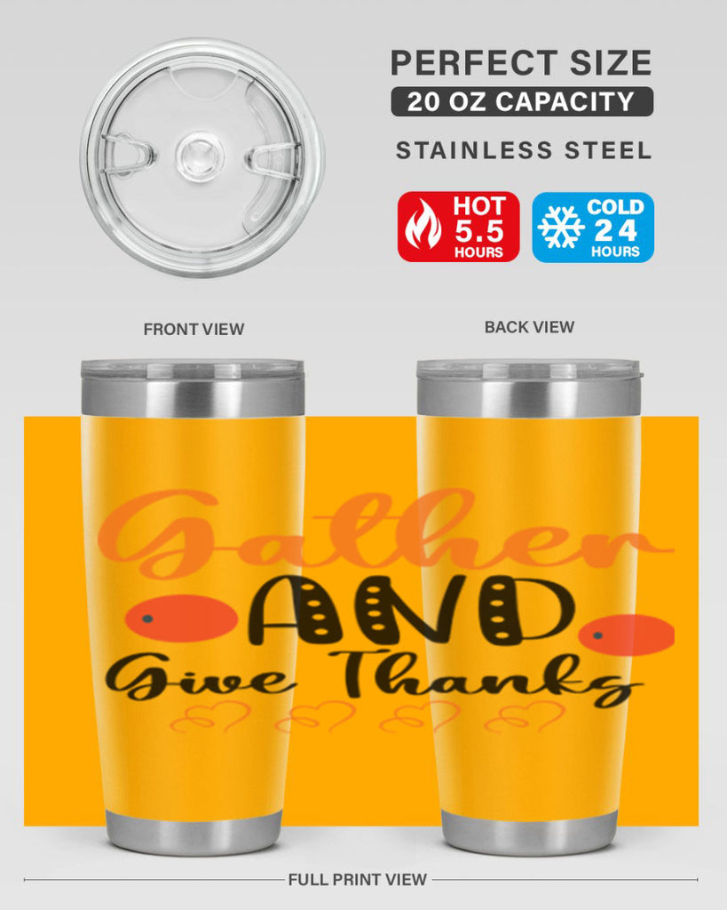 Gather And Give Thanks 188#- fall- Tumbler