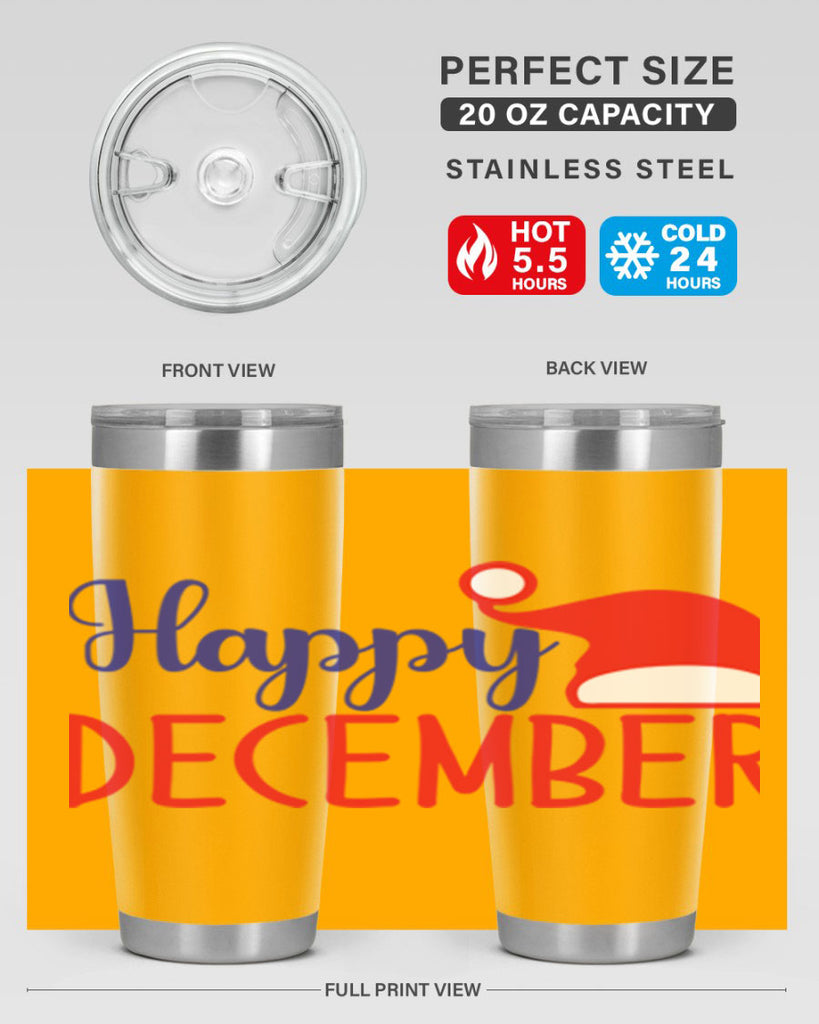 Happy December 135#- winter- Tumbler