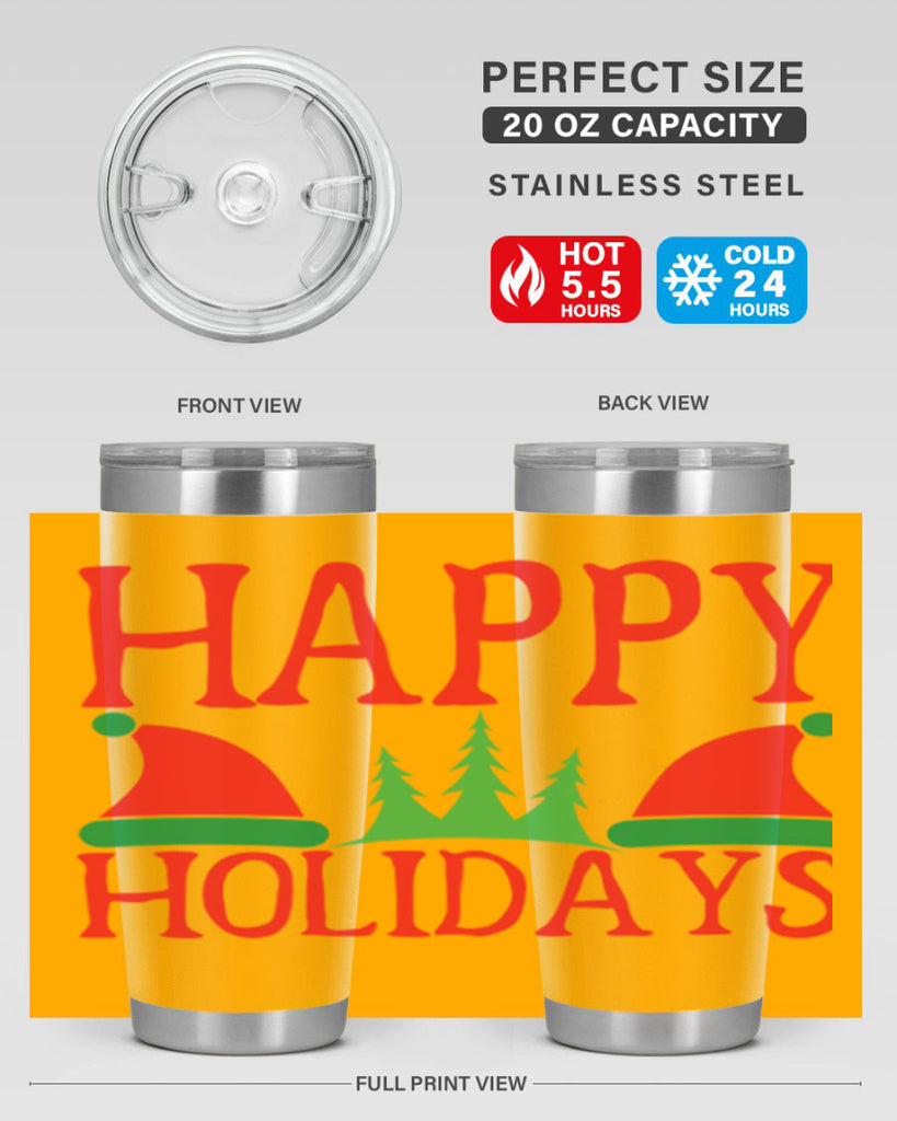 Happy Holidays 136#- winter- Tumbler