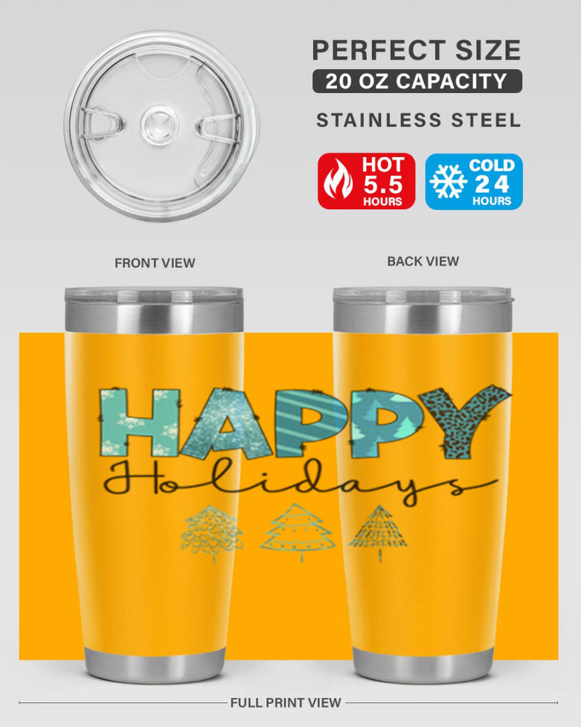 Happy Holidays 140#- winter- Tumbler