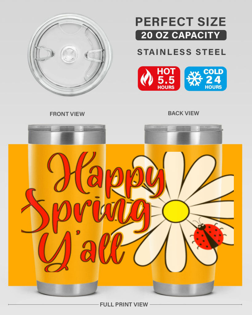 Happy Spring Y'all 161#- spring- Tumbler