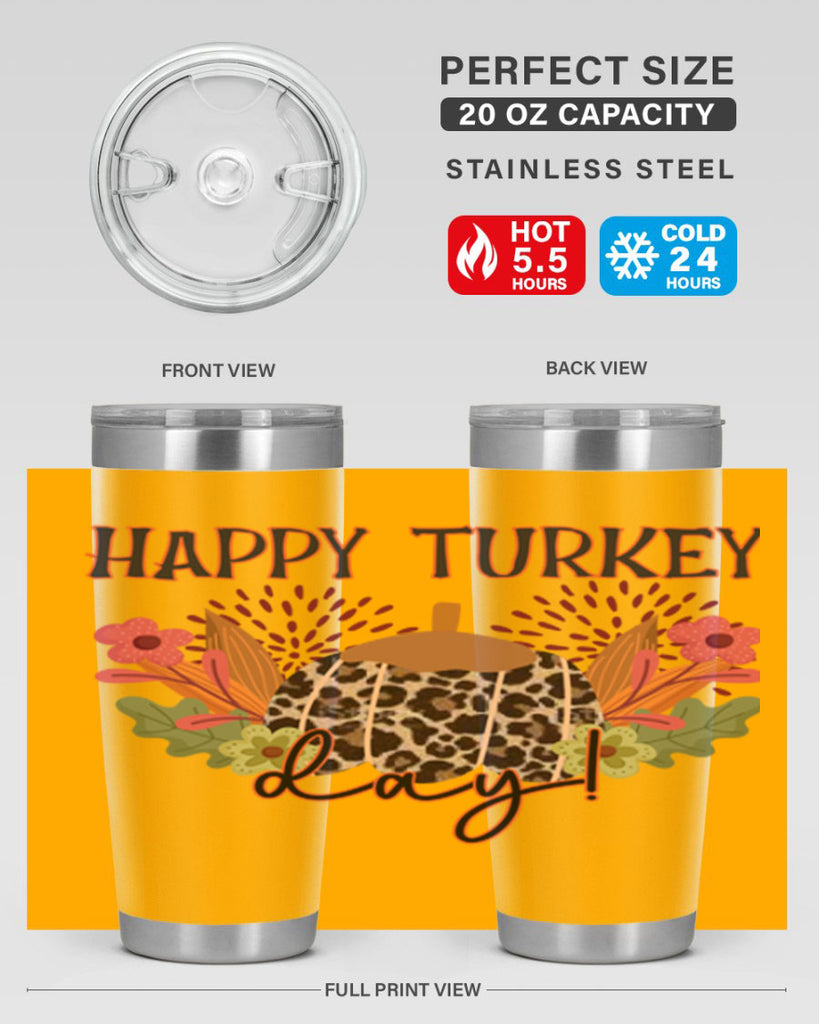Happy turkey day 253#- fall- Tumbler