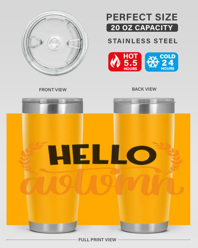 Hello Autumn 493#- fall- Tumbler