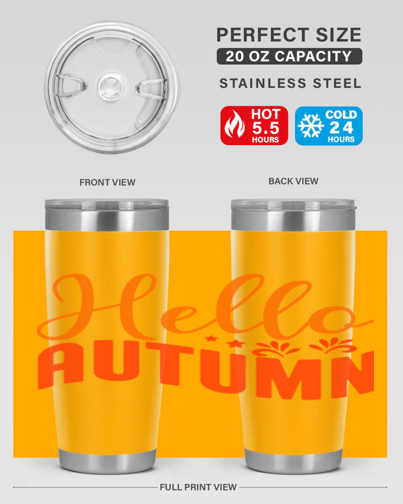 Hello Autumn Design 268#- fall- Tumbler