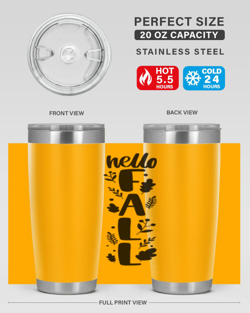 Hello Fall 495#- fall- Tumbler