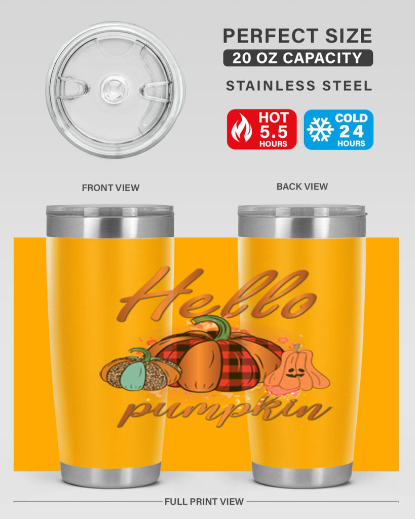 Hello Pumpkin 284#- fall- Tumbler