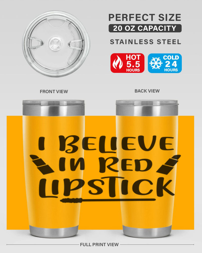 I Believe In Red Lipstick 104#- fashion- Cotton Tank
