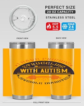 I have friends struggling with autism juvenile diabetes Style 32#- diabetes- Tumbler