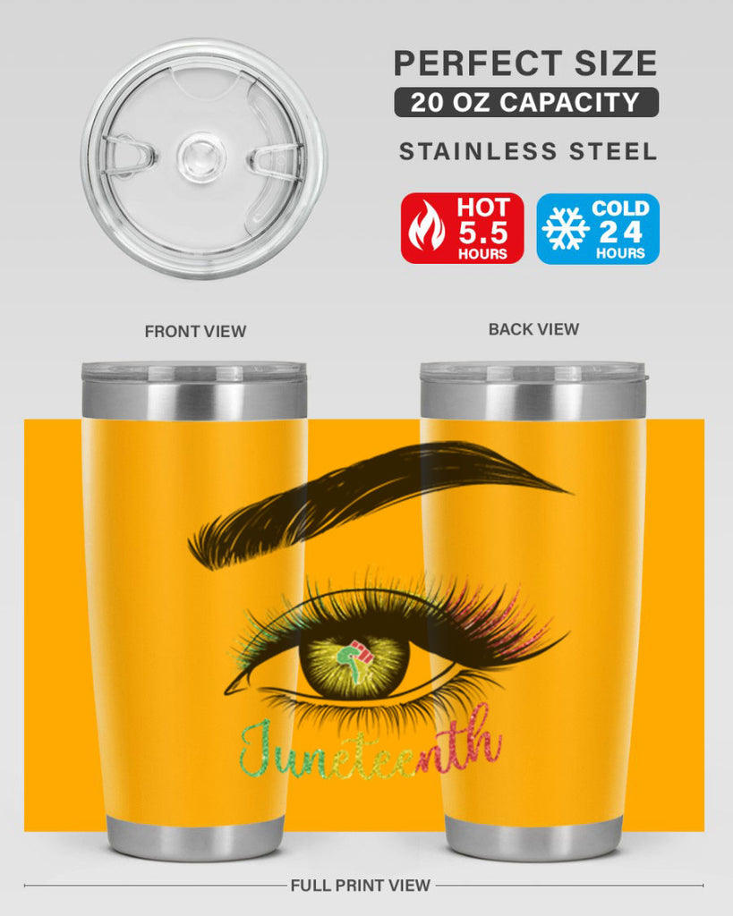 Juneteenth 1865 GirlS Eye 3#- Juneteenth- tumbler