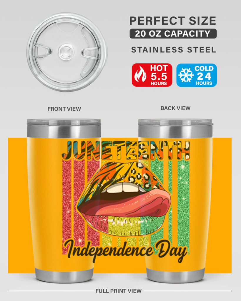 Juneteenth Independence Day Sexy Lip Png 11#- Juneteenth- tumbler