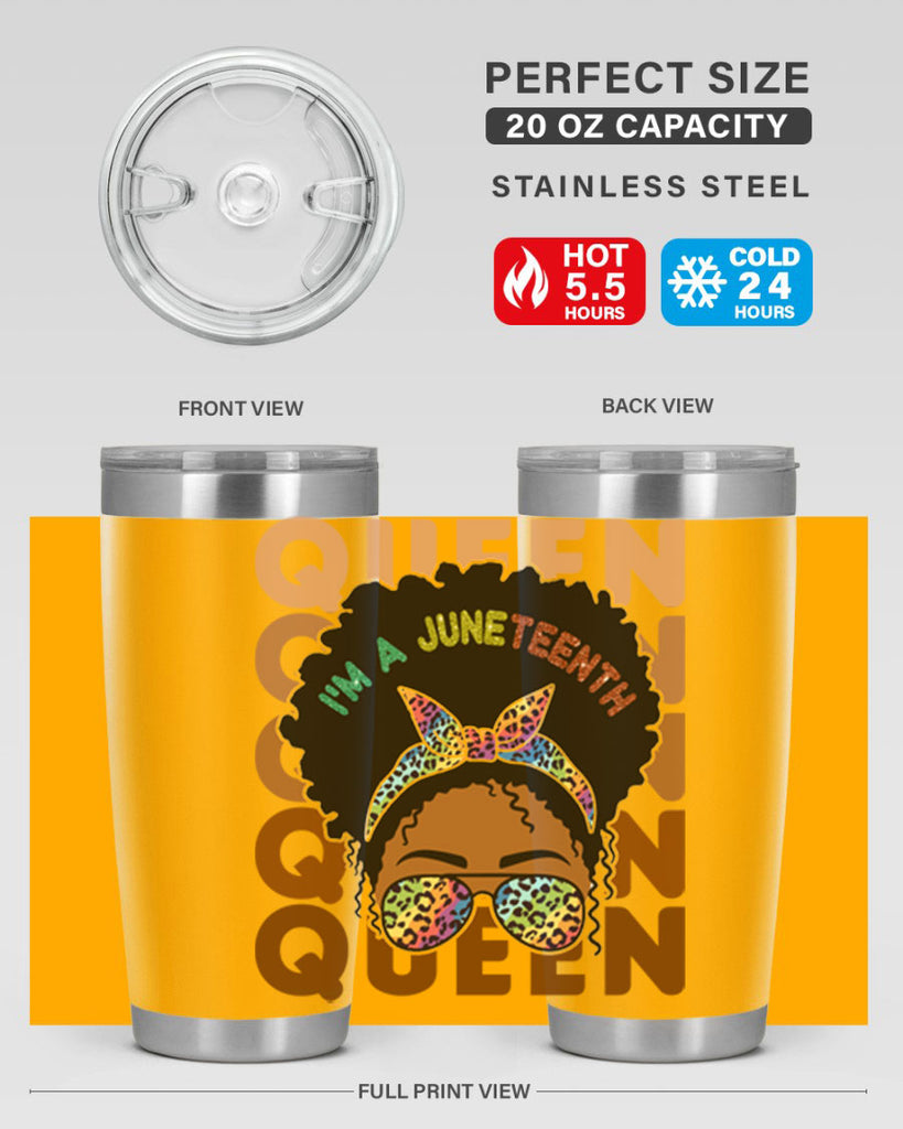Juneteenth Queen Swag Black Melanin Png 26#- Juneteenth- tumbler