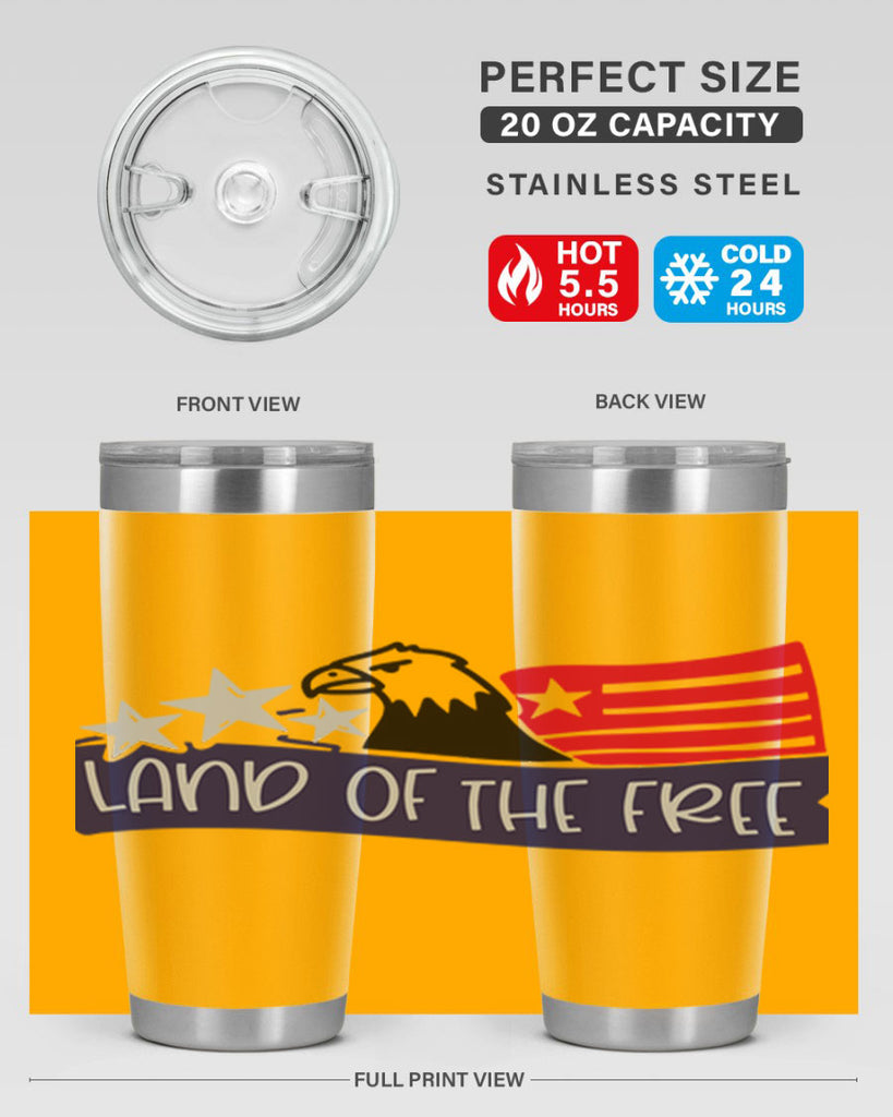Land Of The Free Style 157#- Fourt Of July- Tumbler