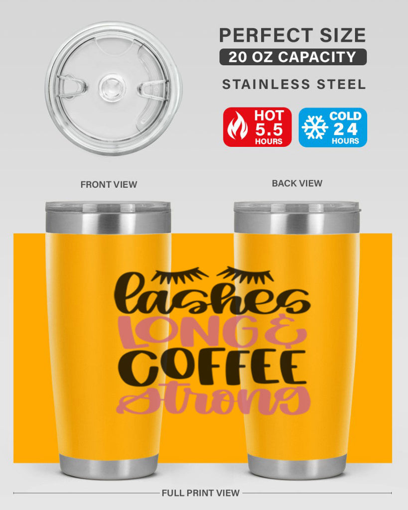 Lashes Long Coffee Strong Style 67#- make up- Tumbler