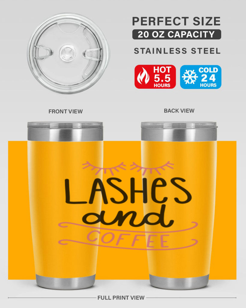 Lashes and Coffee Style 68#- make up- Tumbler