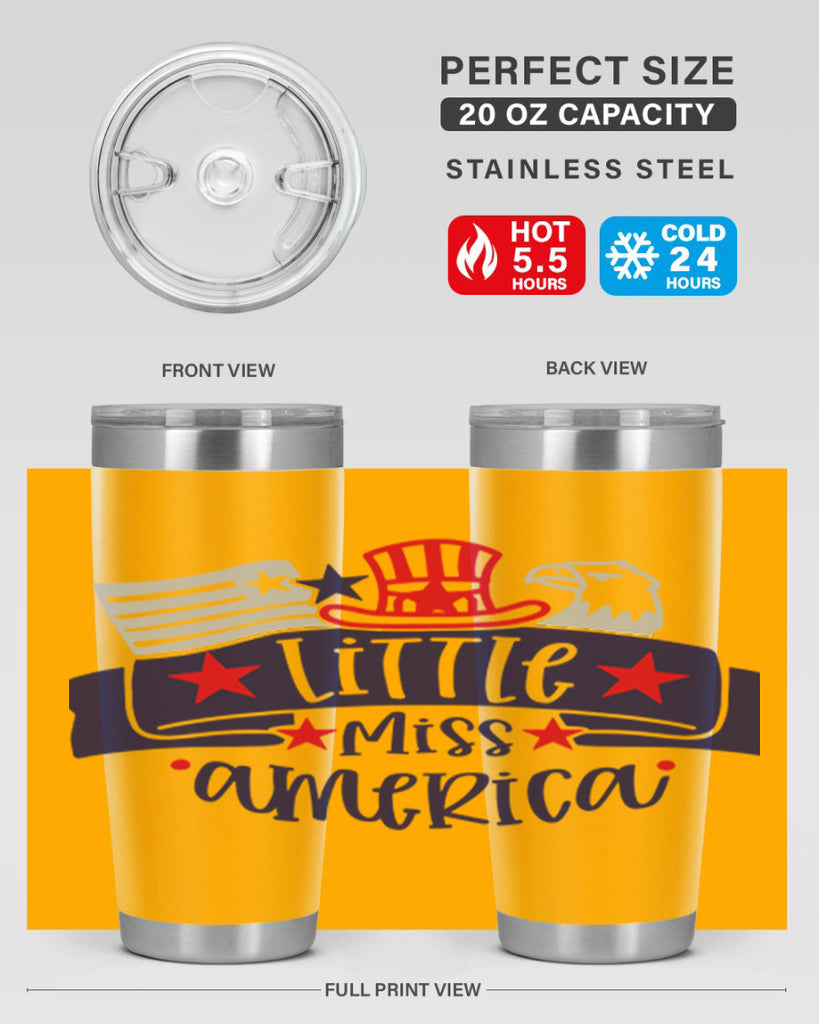 Little Miss America Style 162#- Fourt Of July- Tumbler