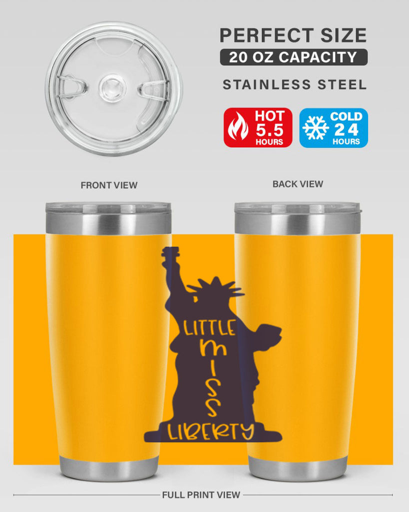Little Miss Liberty Style 163#- Fourt Of July- Tumbler