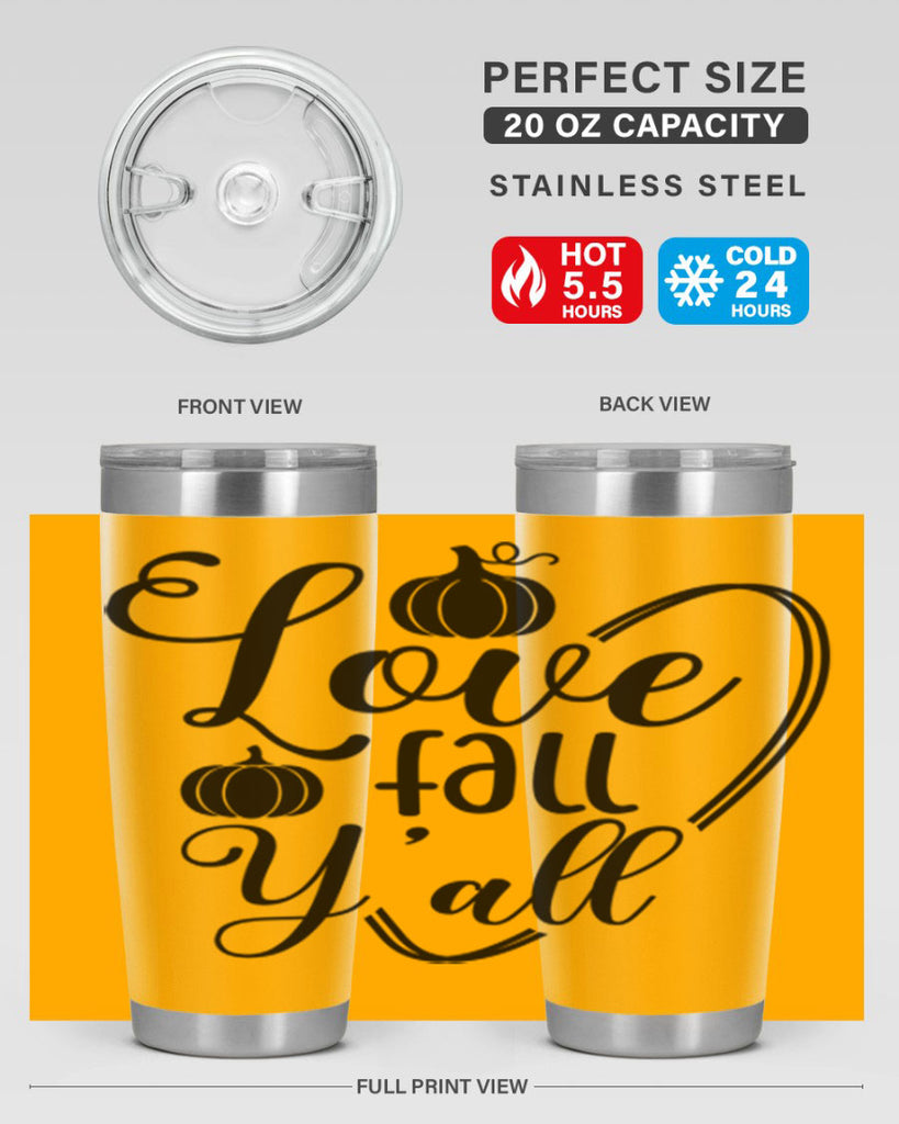 Love Fall Yall 412#- fall- Tumbler