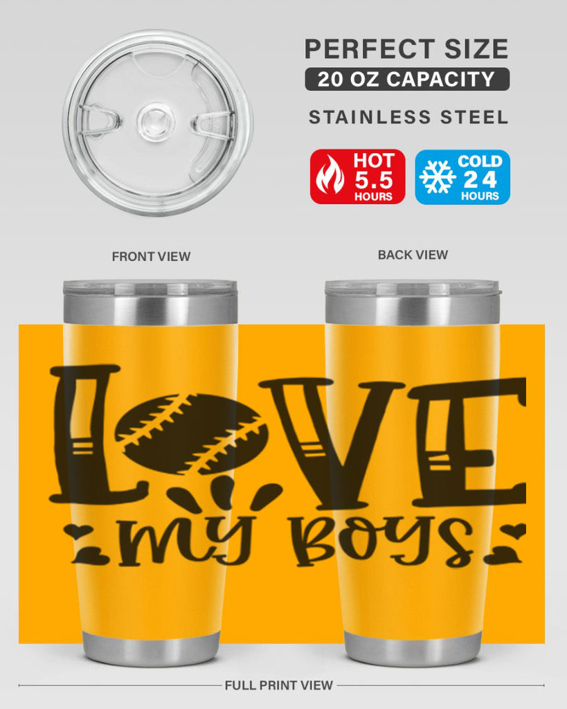 Love My Boys 2053#- baseball- Tumbler