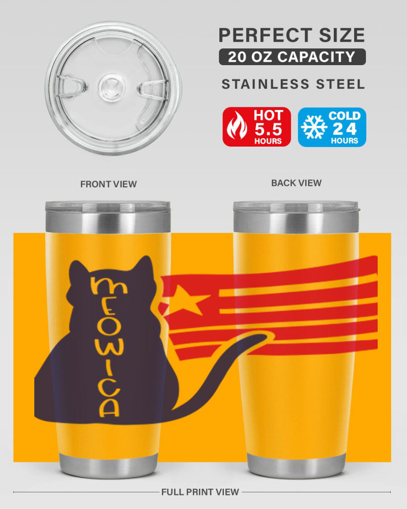Meowica Style 166#- Fourt Of July- Tumbler