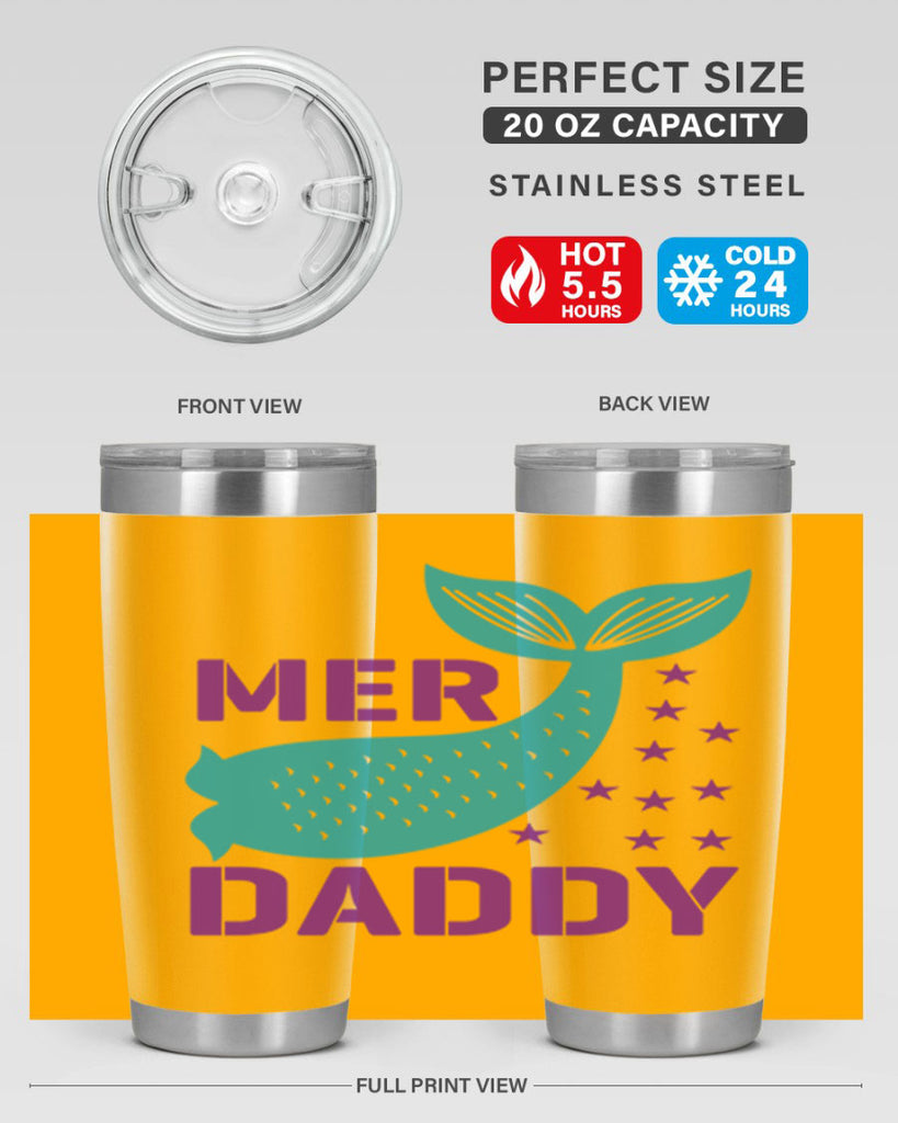 Mer Daddy 326#- mermaid- Tumbler