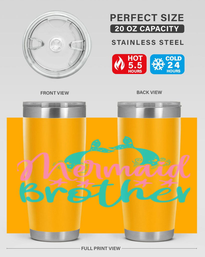 Mermaid Brother 354#- mermaid- Tumbler
