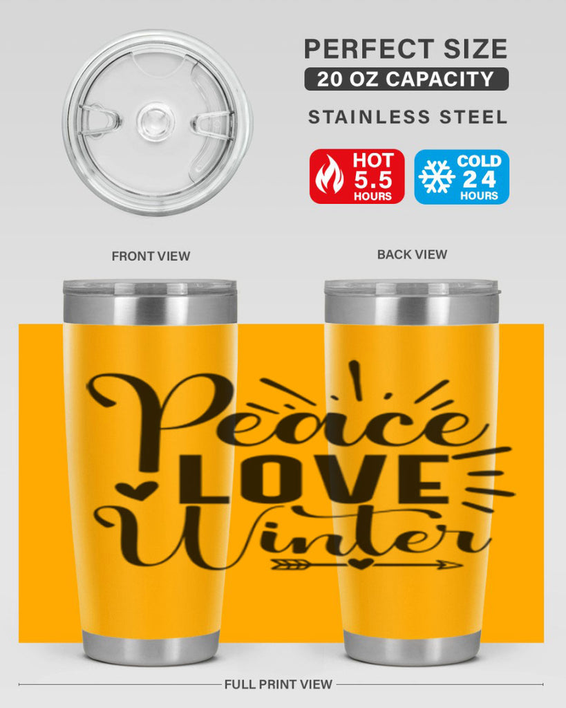 Peace Love Winter 331#- winter- Tumbler
