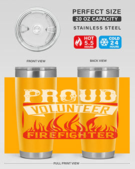 Proud Volunteer Firefighter Style 35#- volunteer- Tumbler