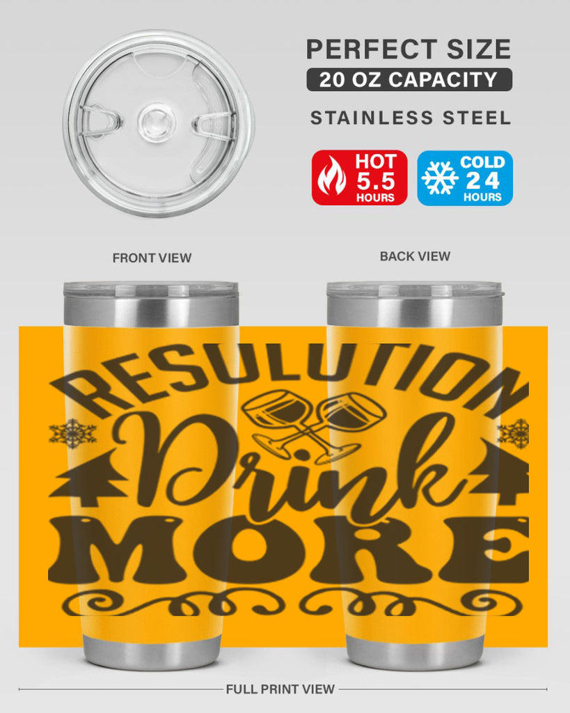Resolution drink more 349#- winter- Tumbler