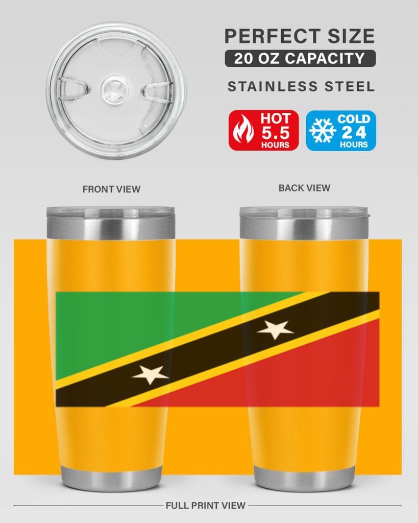 Saint Kitts and Nevis 52#- world flags- Tumbler