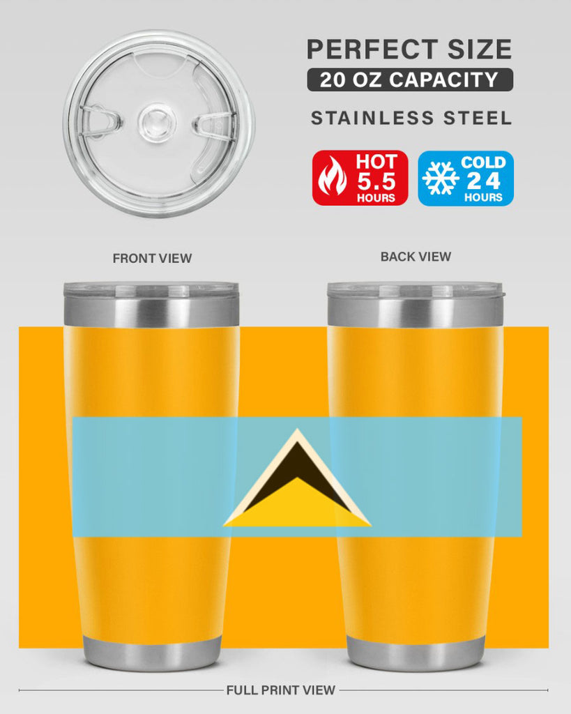 Saint Lucia 51#- world flags- Tumbler